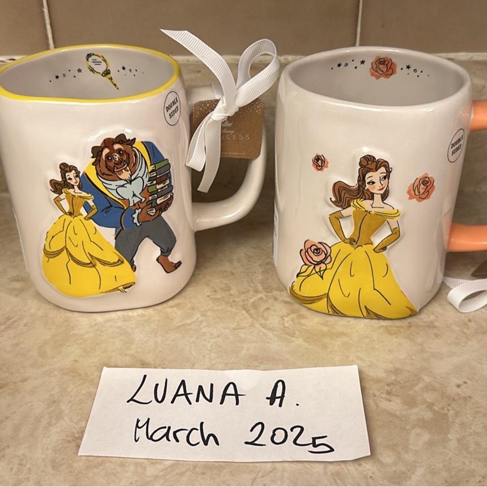 Disney Beauty and the Beast Mug Set - Yellow and Orange